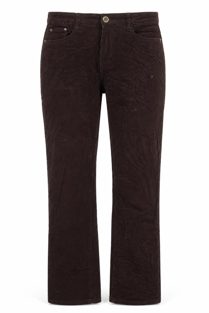 Front view of Miss Cherry women’s brown bootcut jeans, size UK 34, in, 28-inch leg
