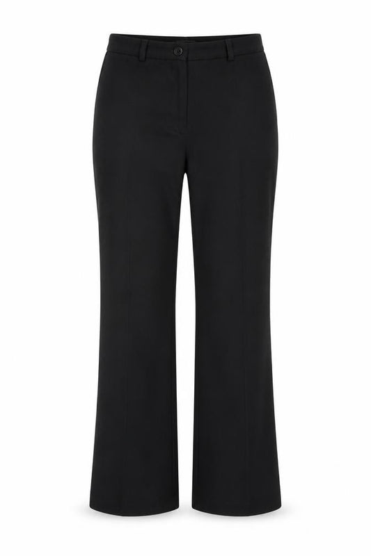 Front view of Dimensions women’s blue trousers, size UK 6, 25-inch leg
