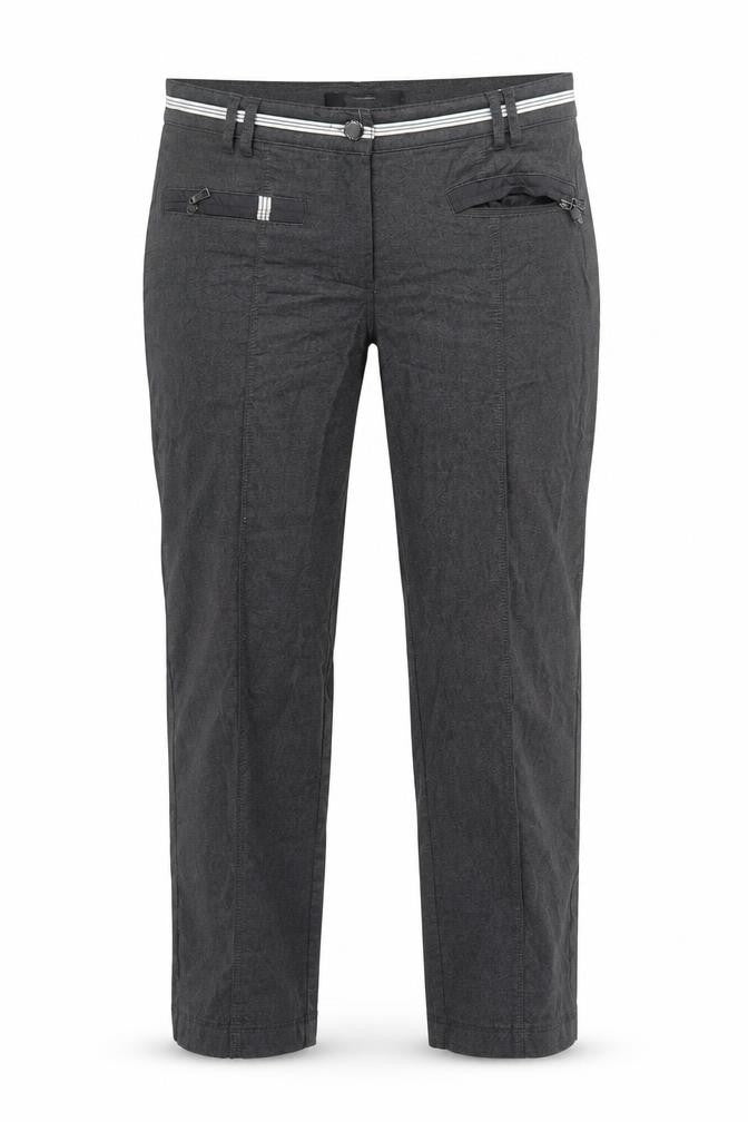 Front view of NGZ women’s grey trousers, size UK 12, 24-inch leg