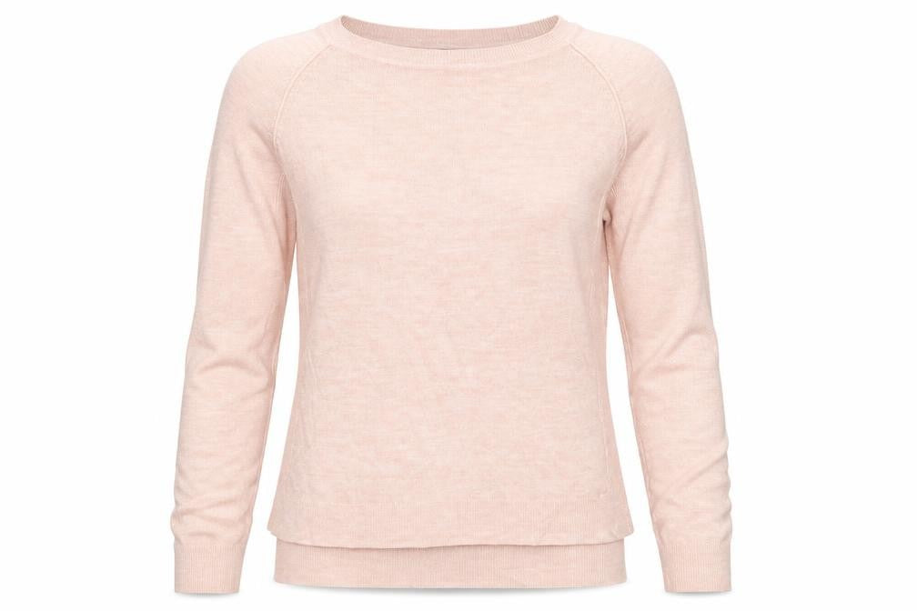 Front view of Atmosphere women’s beige knit jumper, size UK 12