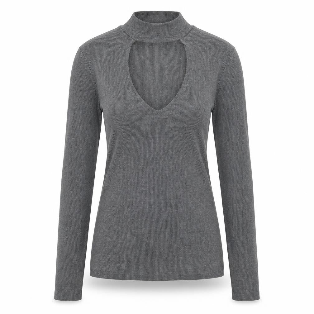 Front view of Wassyl women’s grey knit jumper, size S