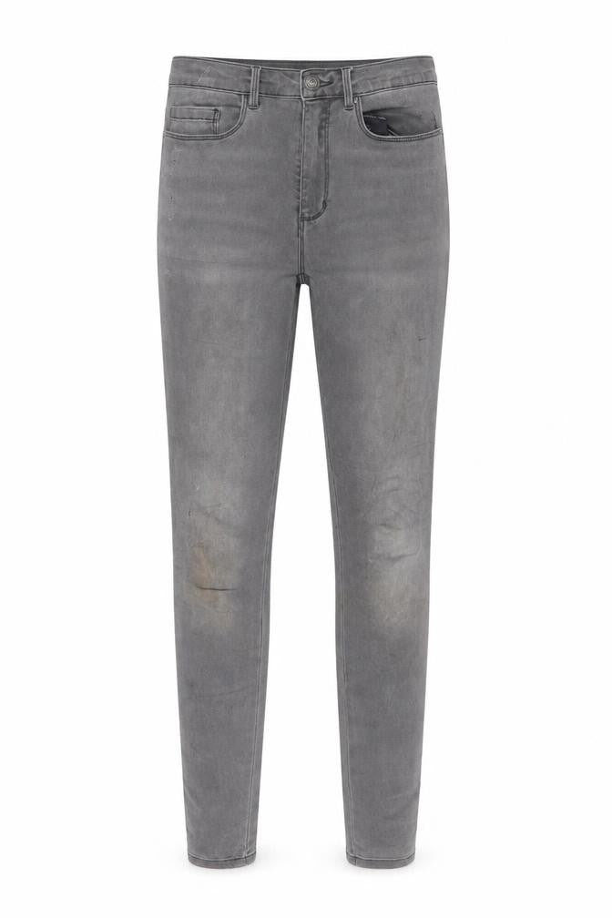 Front view of Only women’s grey skinny jeans, size UK 28, 33.5-inch leg