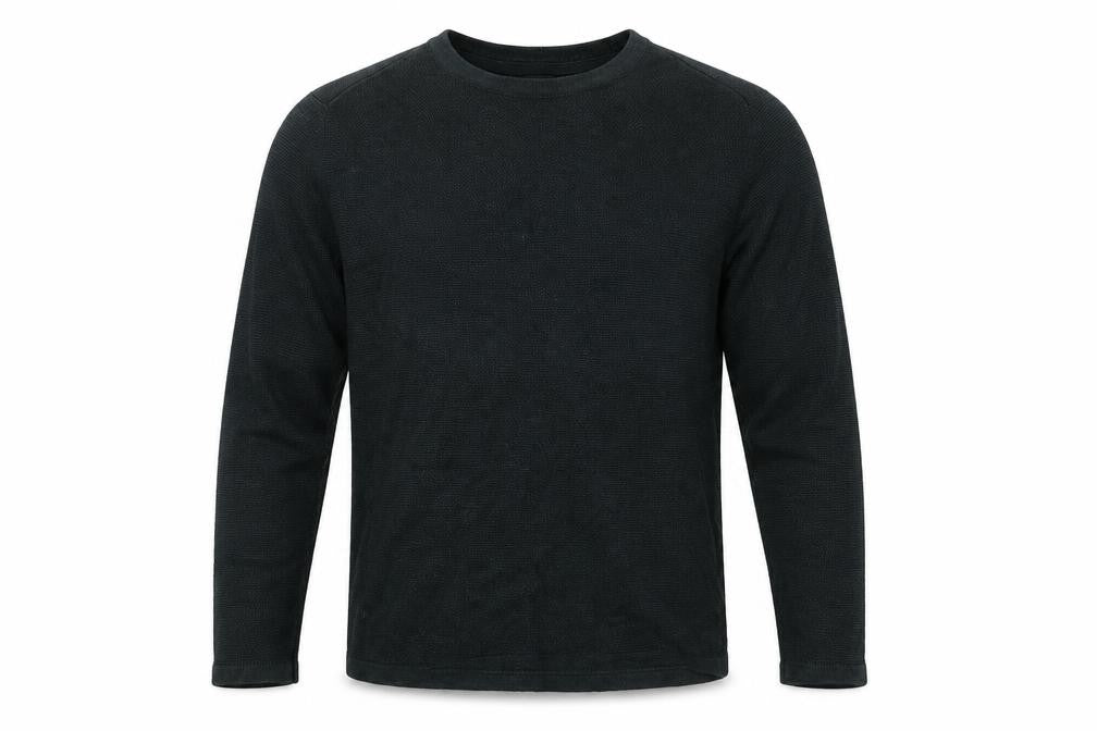 Front view of Burton men’s green jumper, size M