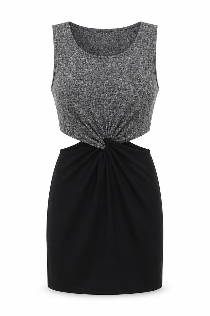 Front view of H&M women’s grey bodycon, size S
