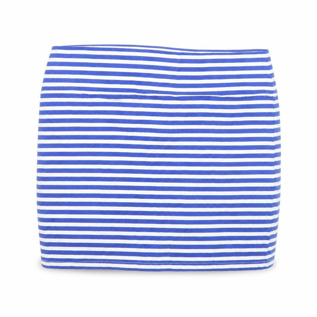 Front view of Girl press women’s blue striped basic tank, size UK 16