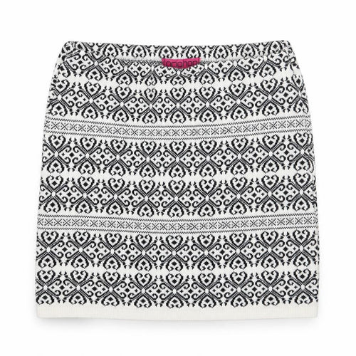 Boohoo Womens White Geometric  A-Line Skirt Size M
