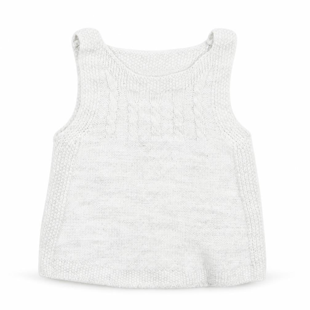 Front view of F&F girls’ grey basic tank, size 0-3, months