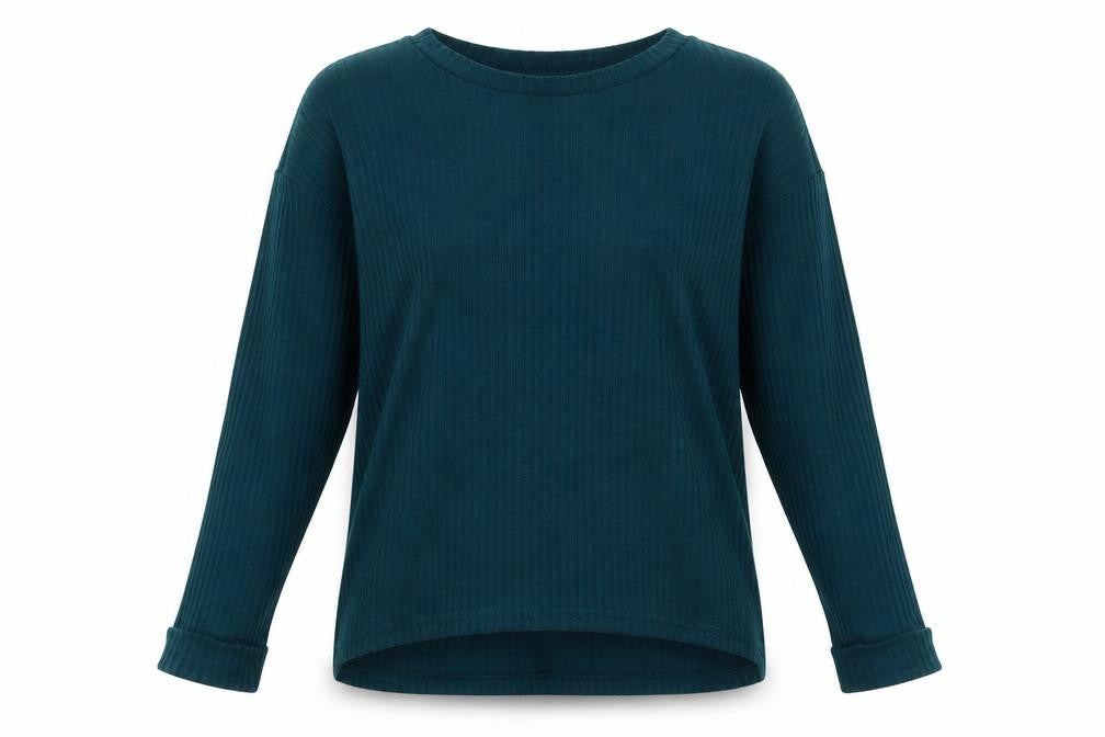 Front view of Primark women’s green jumper, size S
