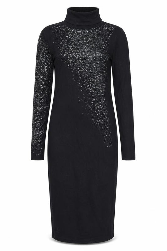 Front view of ASOS women’s black bodycon, size UK 8