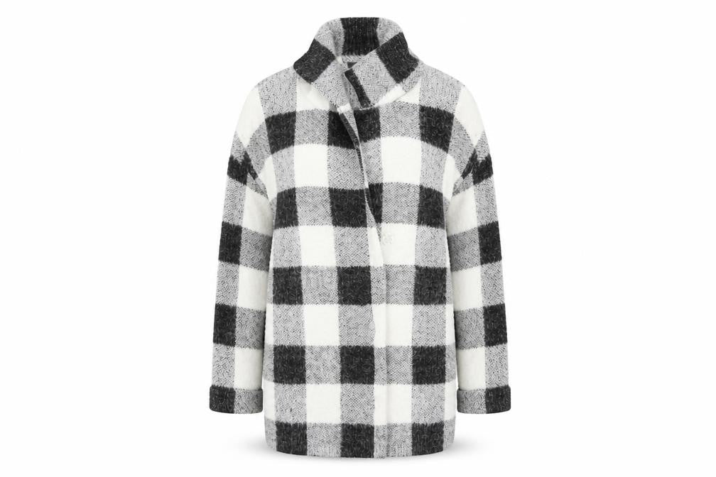 Front view of Primark women’s grey overcoat coat, size S