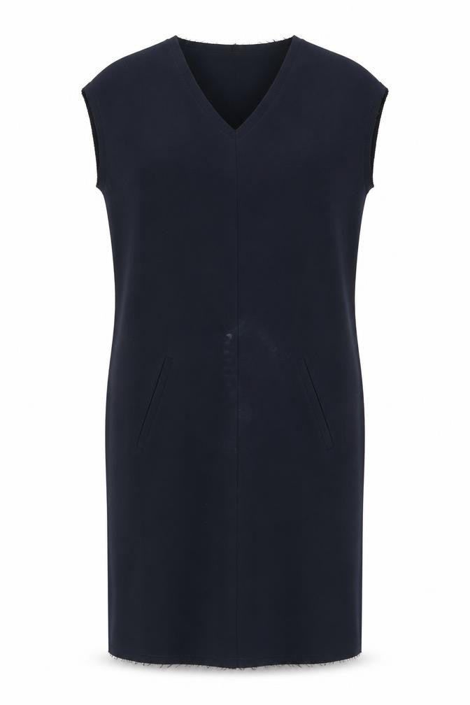 Front view of New Look women’s blue t-shirt dress, size UK 8