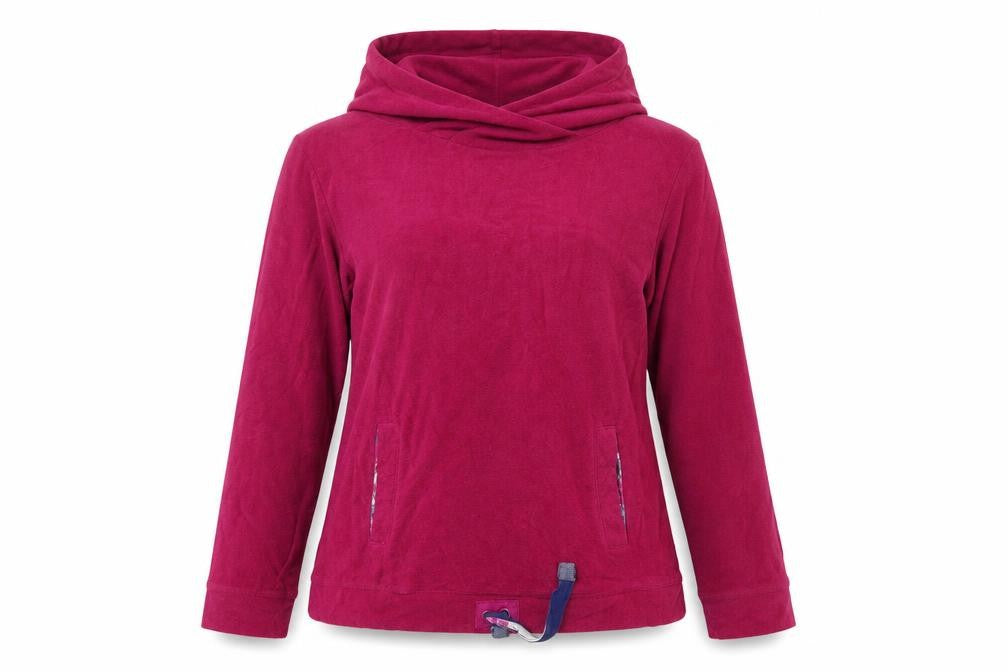 Front view of Tu women’s pink pullover hoodie, size UK 10