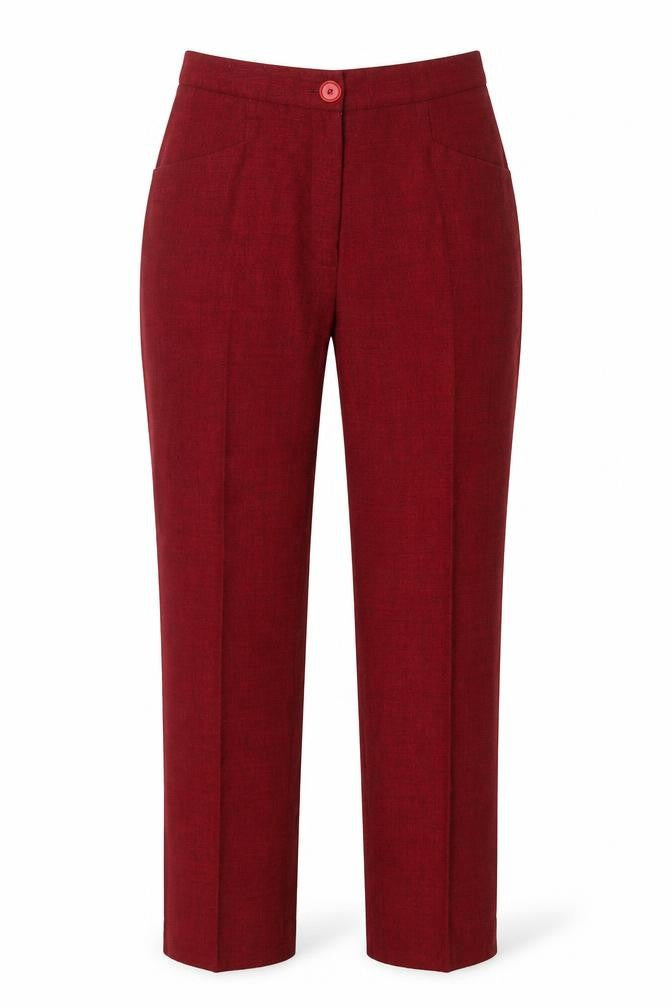 AMANDA GRIS Womens Red   Trousers  Size 28 in L28 in