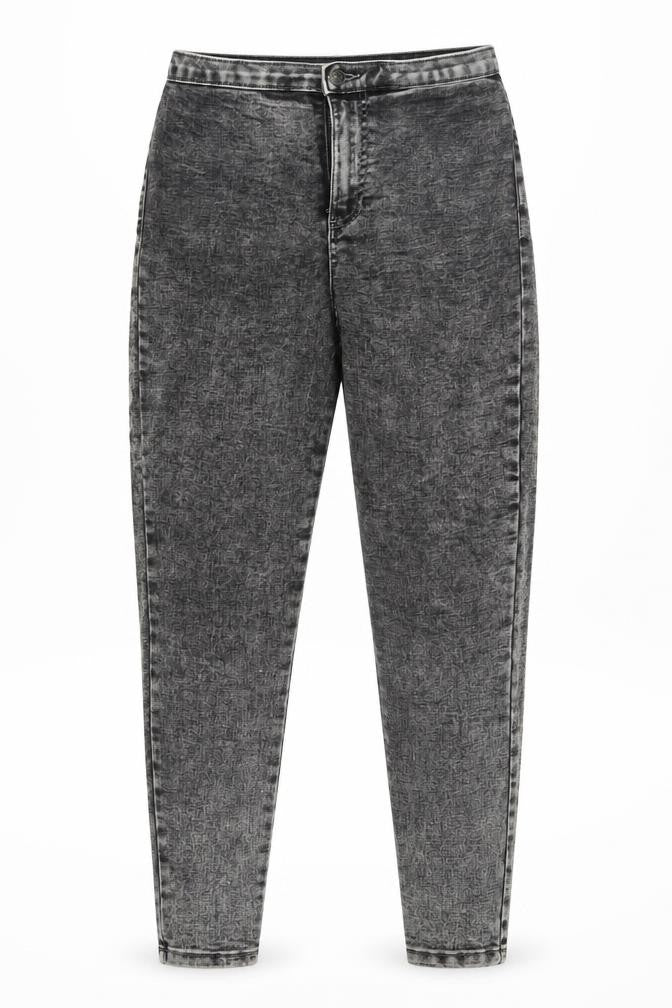 Denim & Co. Womens Grey   Straight Jeans Size 12 L28 in