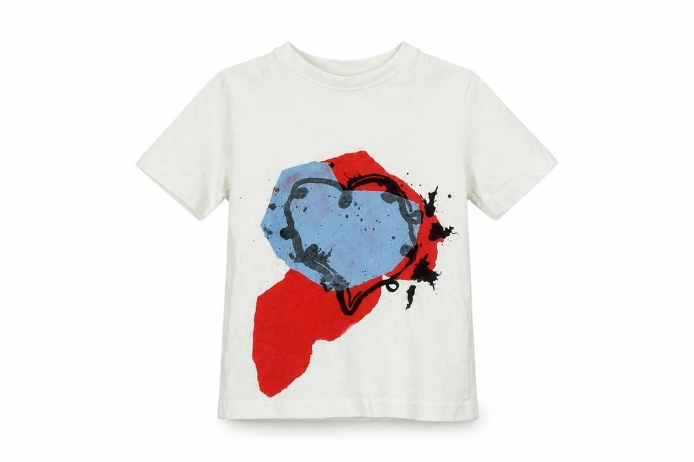 Front view of George girls’ white basic t-shirt, size 3-4, years