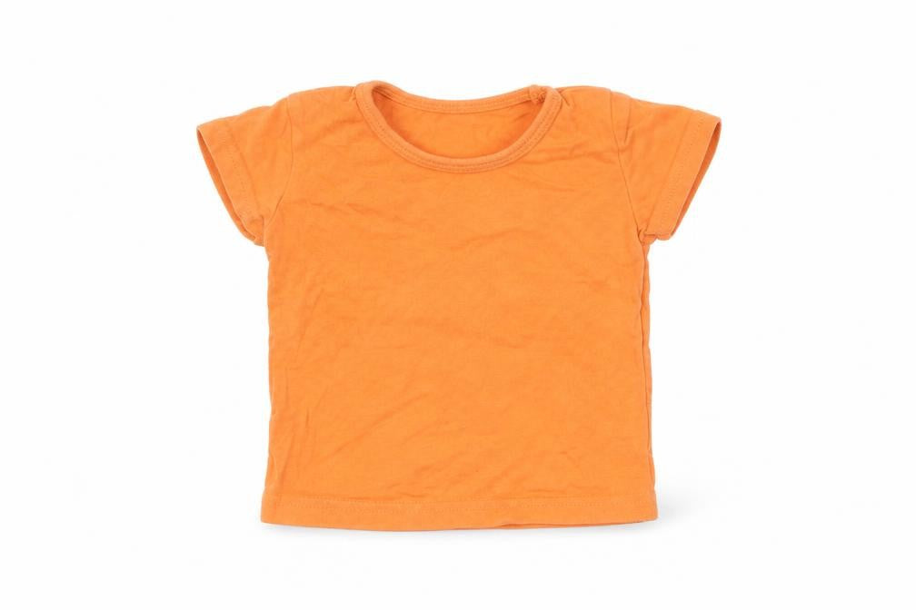 Front view of Next Baby Orange Basic T-Shirt, size 3-6, Months