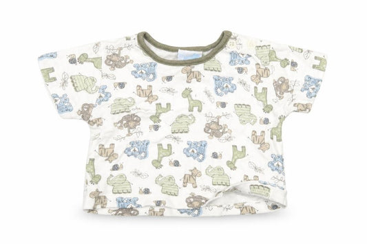 Front view of Rockabye-Baby Baby White Basic T-Shirt, size 0-3, Months