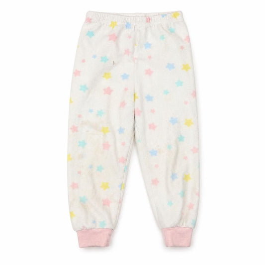 Front view of Young Dimension girls’ white sweatpants, size 3-4, years