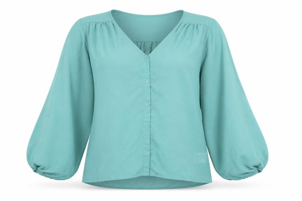 H&M Womens Green   Basic Blouse Size 8