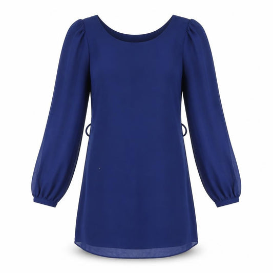 Front view of F&F women’s blue a-line, size UK 6