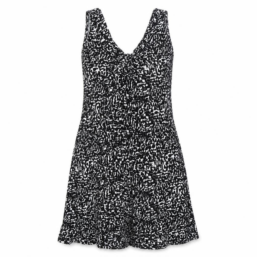M&S Collection Womens Black Geometric  Tank Dress  Size 8