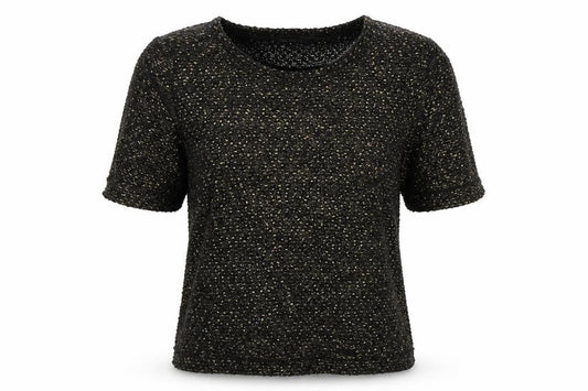 Front view of Next women’s gold basic t-shirt, size UK 8