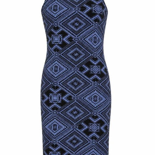 Club L Womens Multicoloured Geometric  Pencil Dress  Size 8