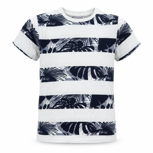 Front view of Primark boys’ multicoloured geometric basic t-shirt, size 9-10, years