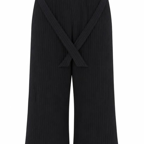 New Look Girls Black Striped  Capri Trousers Size 9 Months