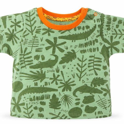 Baby Baby Green Floral  Basic T-Shirt Size 0-3 Months