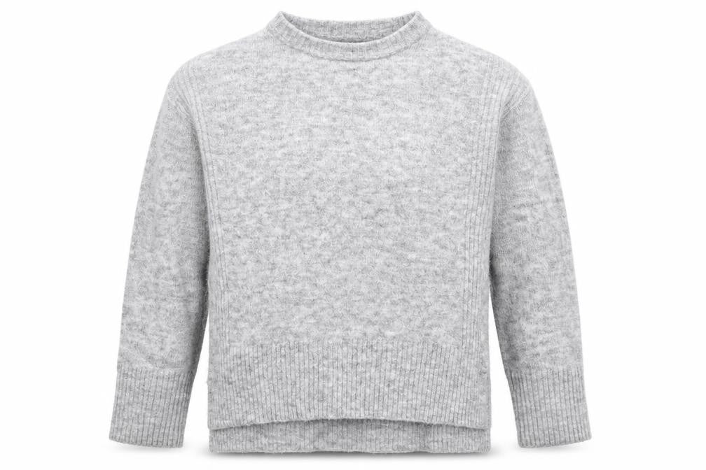 Front view of Divided men’s grey knit jumper, size S, - oversized