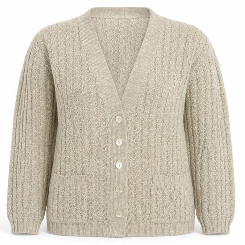 Damart Womens Grey  Knit Cardigan Jumper Size 14