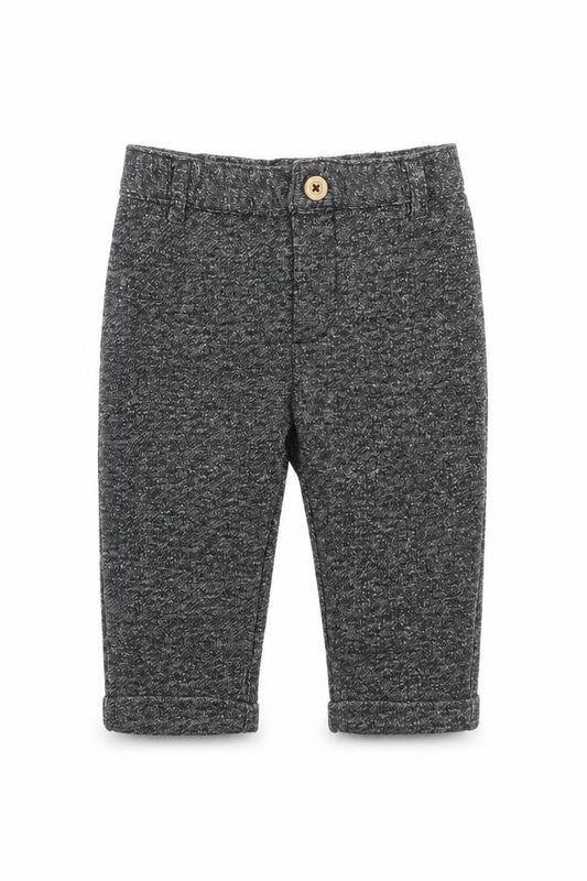 Front view of First Impressions Baby Grey Trousers, size 12, Months