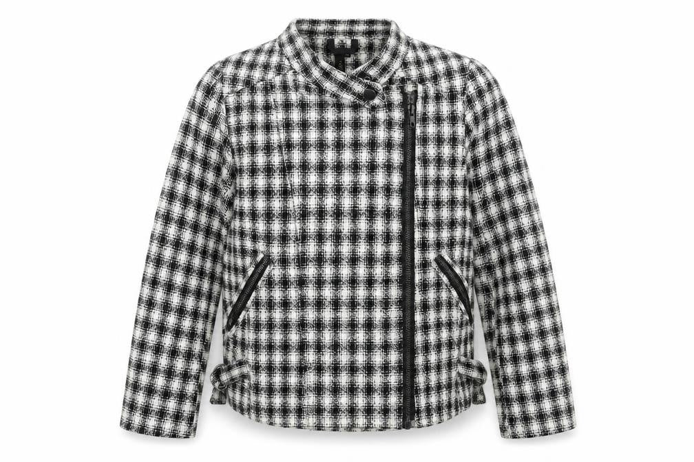 Topshop Womens Black Check  Jacket  Size 10