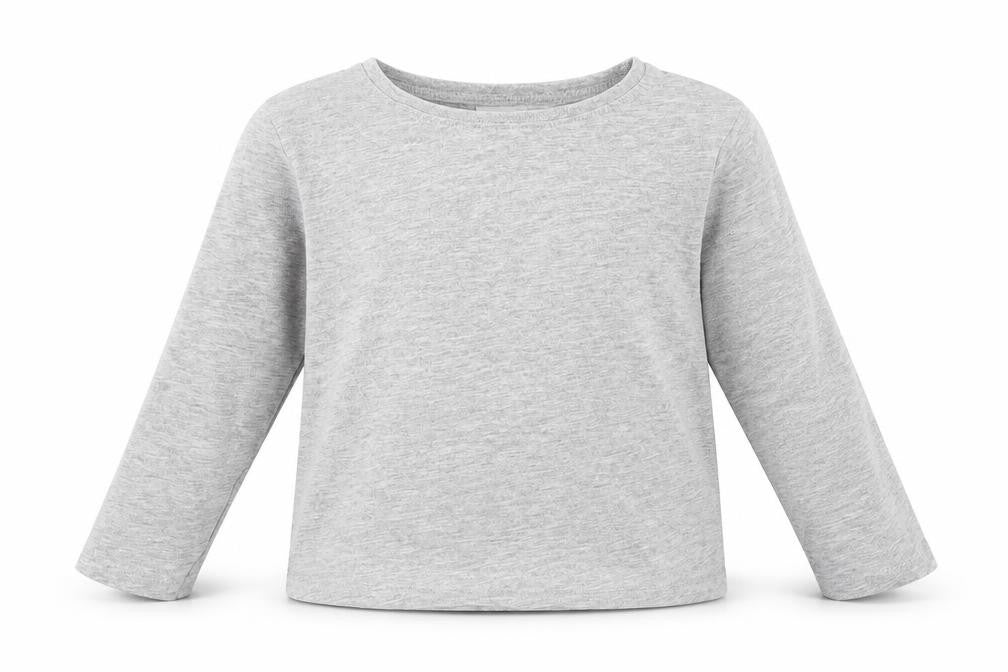 Front view of Next girls’ grey basic t-shirt, size 2-3, years