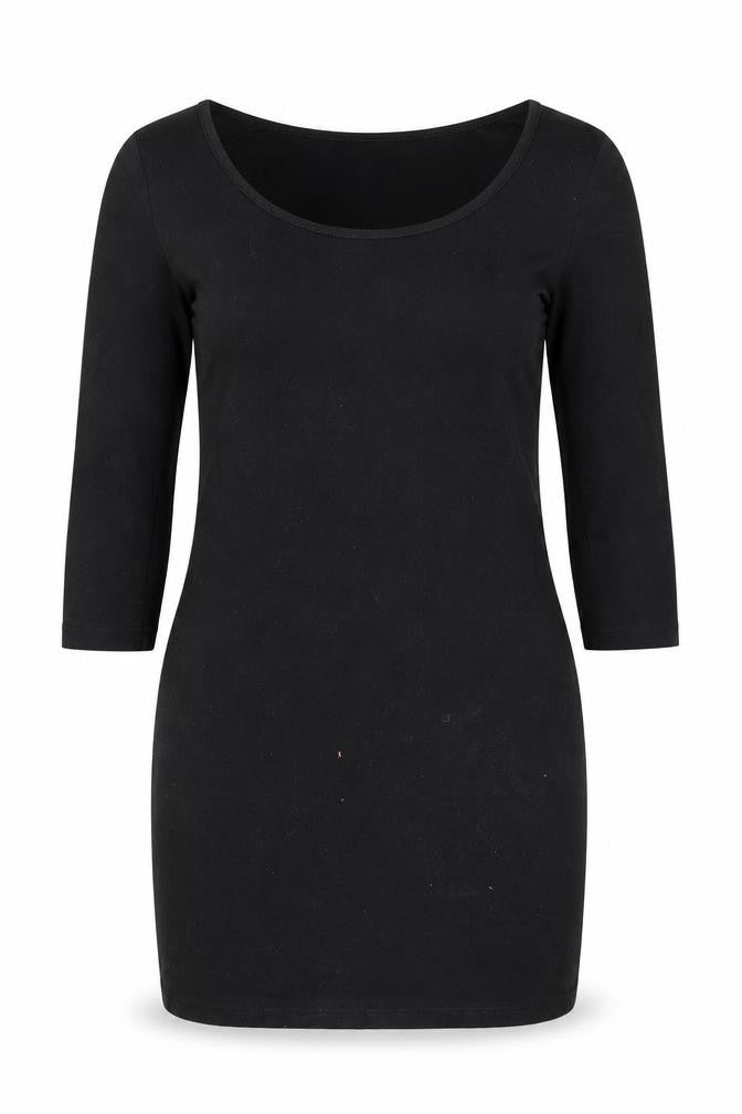 Front view of New Look women’s black bodycon, size UK 10