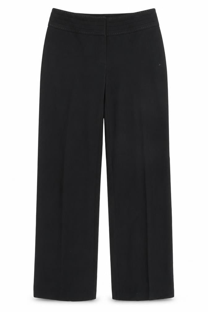 Front view of Marks & Spencer women’s grey trousers, size UK 10, 31-inch leg