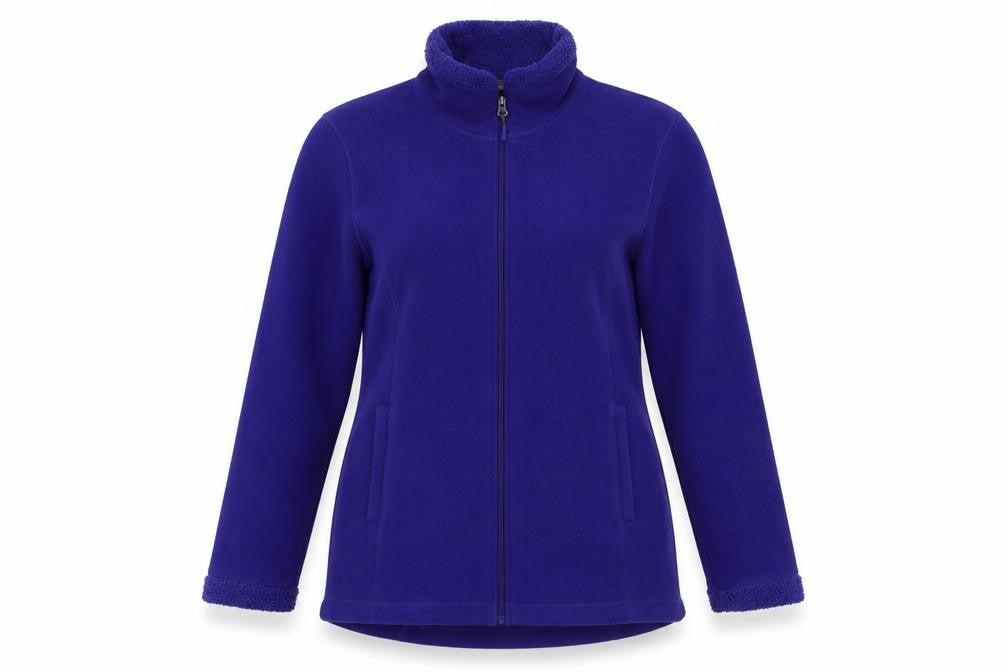 Front view of wll32 women’s blue jacket coatigan, size L