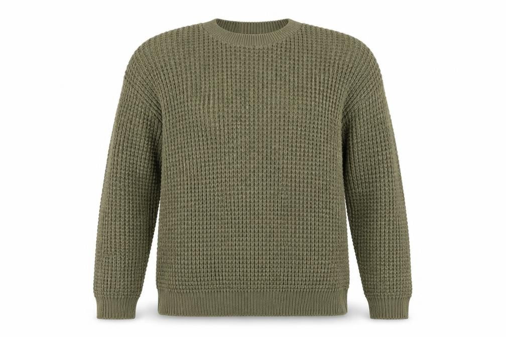 Front view of Glamorous women’s green jumper, size UK 8
