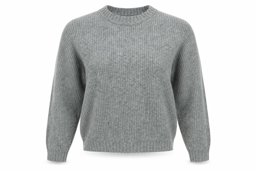 Front view of H&M women’s grey jumper, size S