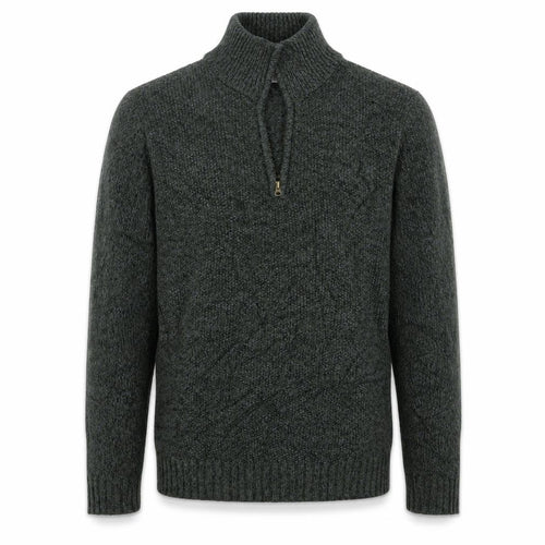 George Mens Green  Knit Henley Jumper Size M