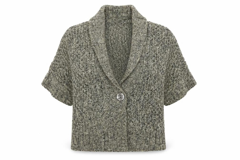 Front view of George women’s brown knit cardigan jumper, size XL