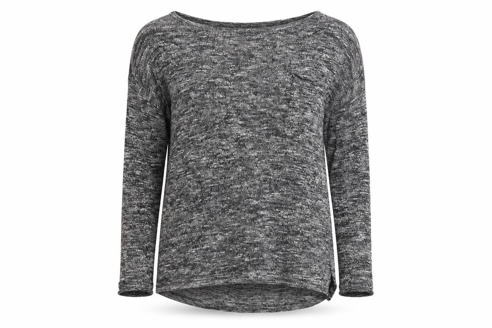 Front view of H&M women’s grey knit jumper, size M