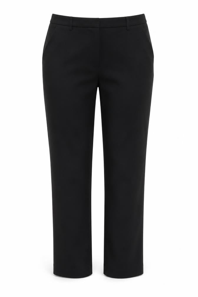 Front view of Papaya women’s black trousers, size UK 10, 30-inch leg