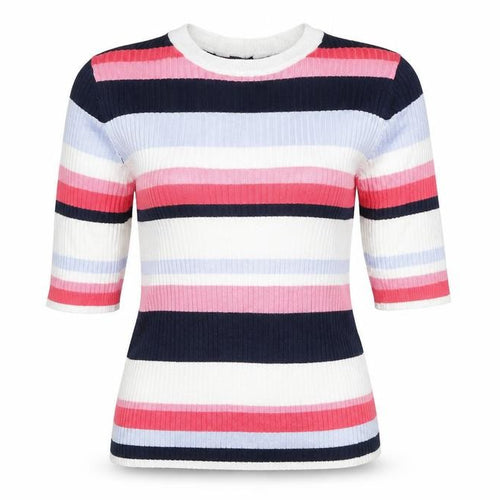 Marks & Spencer Womens White Striped  Pullover Jumper Size 12