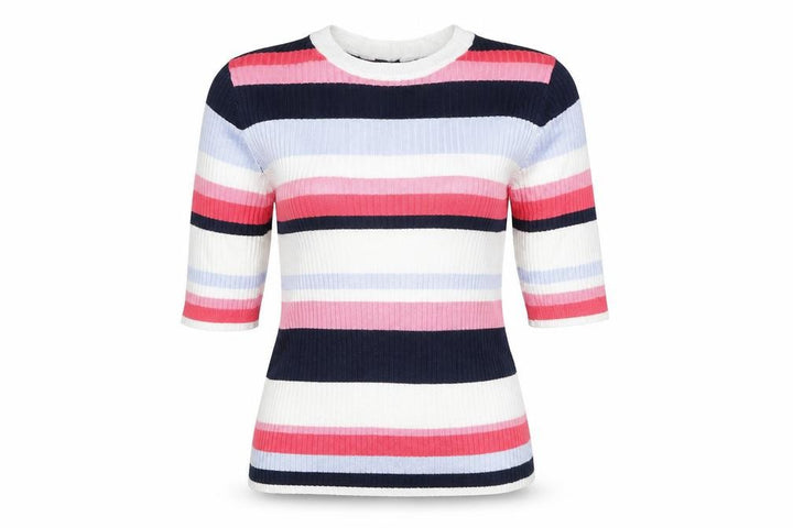 Marks & Spencer Womens White Striped  Pullover Jumper Size 12