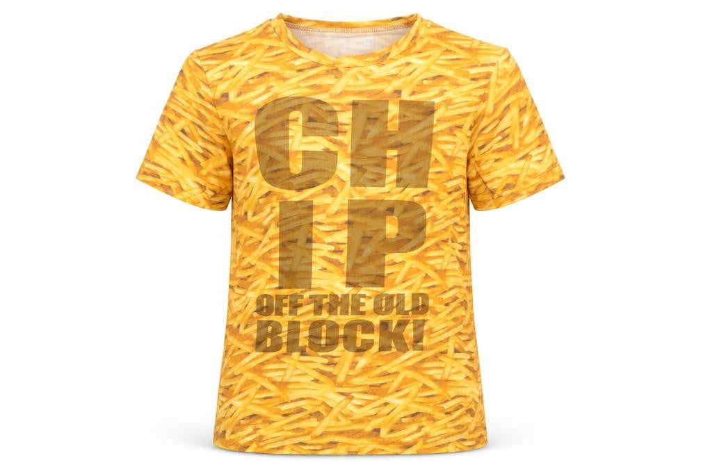 Front view of M&Co girls’ orange batik basic t-shirt, size 8-9, years