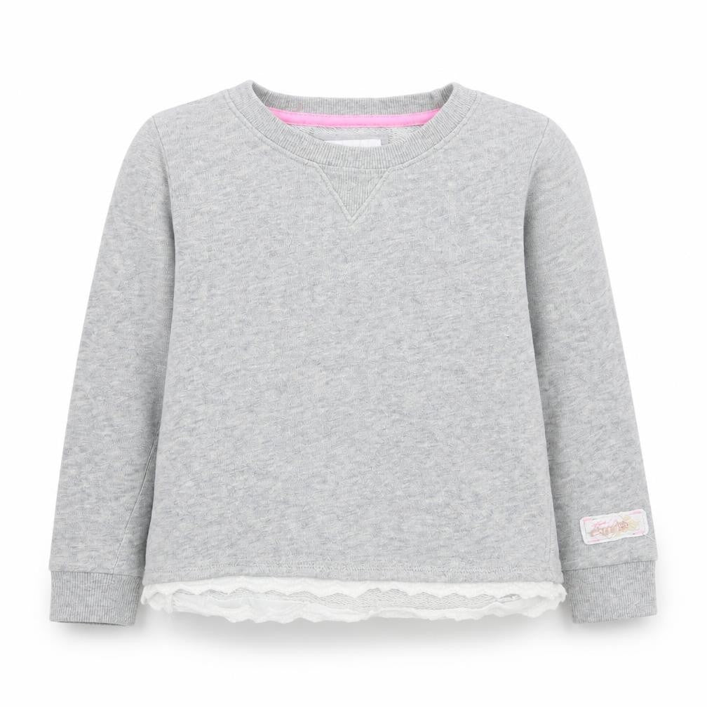Front view of H&M girls’ grey jumper, size 9, years