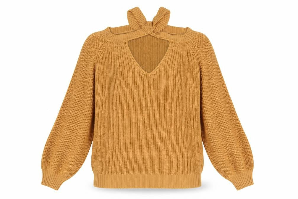 Front view of Preworn women’s brown jumper, size XL