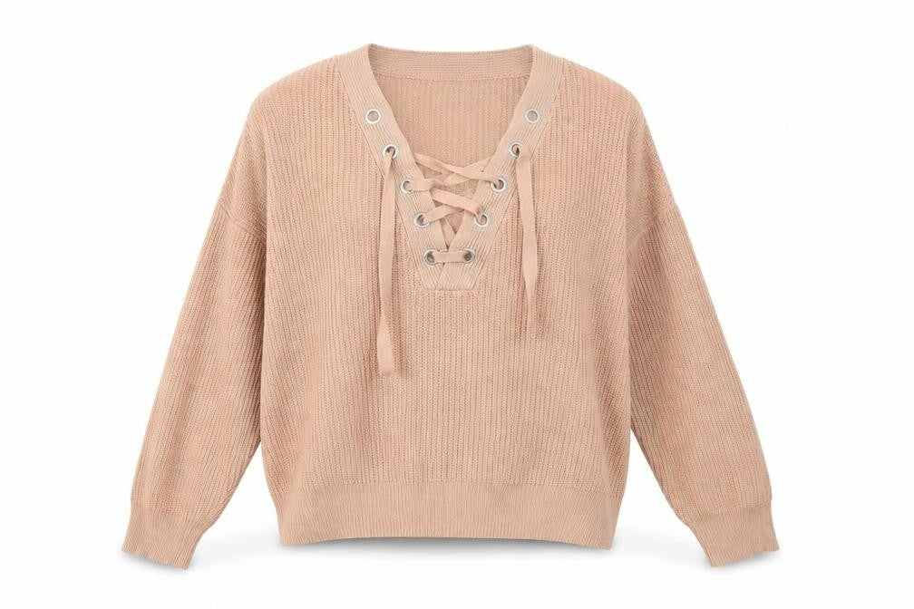 Front view of H&M women’s pink jumper, size M